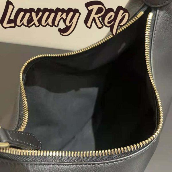 Replica Fendi Women Fendigraphy Small Black Leather Bag-Black 10
