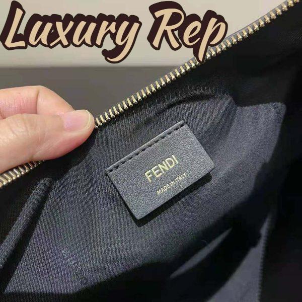 Replica Fendi Women Fendigraphy Small Black Leather Bag-Black 11