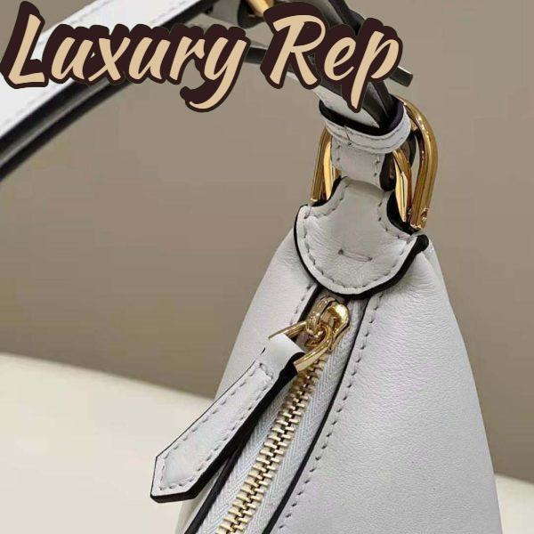 Replica Fendi Women Fendigraphy Small White Leather Bag 9