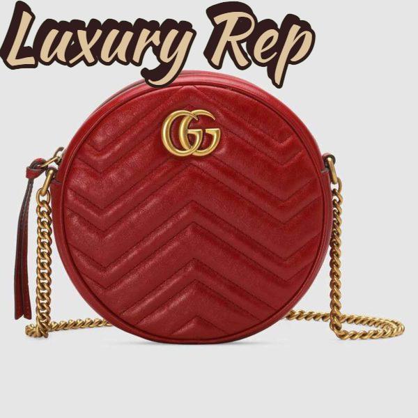 Replica Gucci GG Women GG Marmont Mini Round Shoulder Bag 4