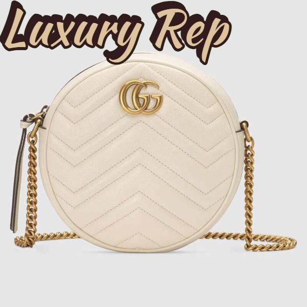 Replica Gucci GG Women GG Marmont Mini Round Shoulder Bag 5