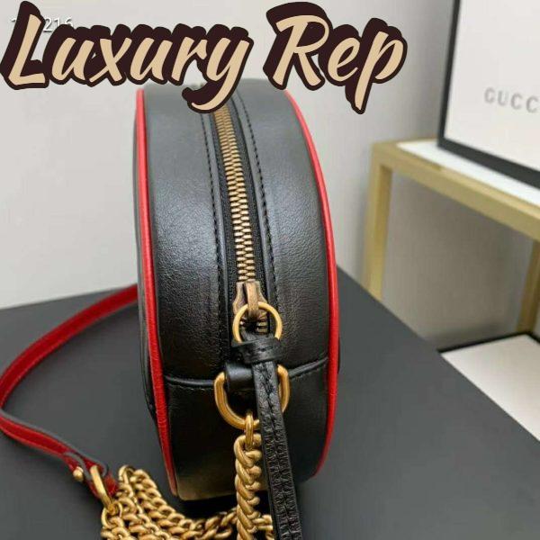 Replica Gucci GG Women GG Marmont Mini Round Shoulder Bag-Black 7