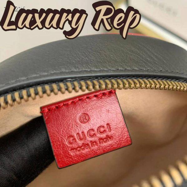 Replica Gucci GG Women GG Marmont Mini Round Shoulder Bag-Black 12