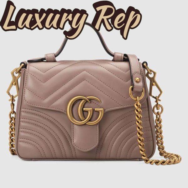 Replica Gucci GG Women GG Marmont Mini Top Handle Bag 3