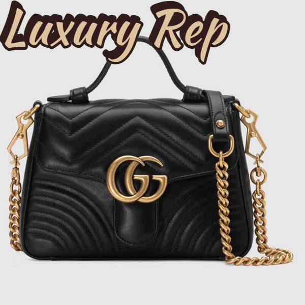 Replica Gucci GG Women GG Marmont Mini Top Handle Bag 4