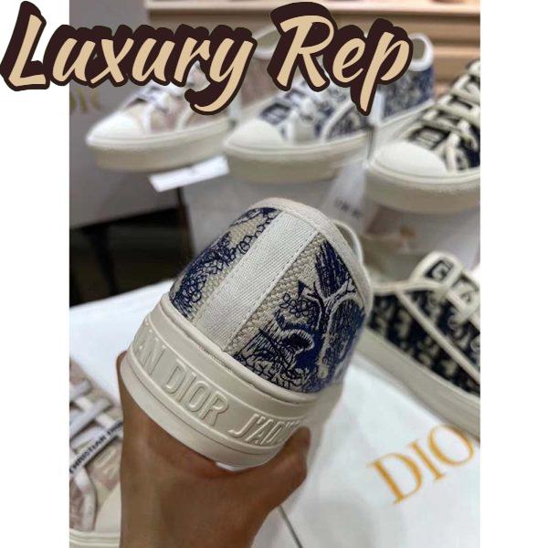 Replica Dior Women Walk’n’Dior Sneaker Blue Toile De Jouy Embroidered Cotton 8