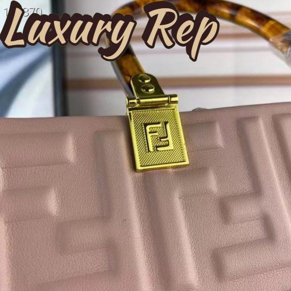 Replica Fendi Women FF Sunshine Medium Pink Leather Shopper 7