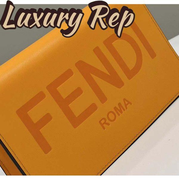Replica Fendi Women FF Wallet On Chain Brown Leather Mini Bag 7