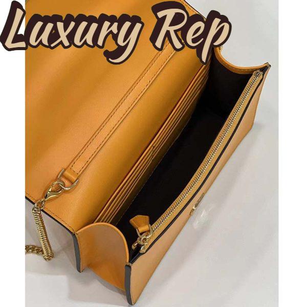 Replica Fendi Women FF Wallet On Chain Brown Leather Mini Bag 8