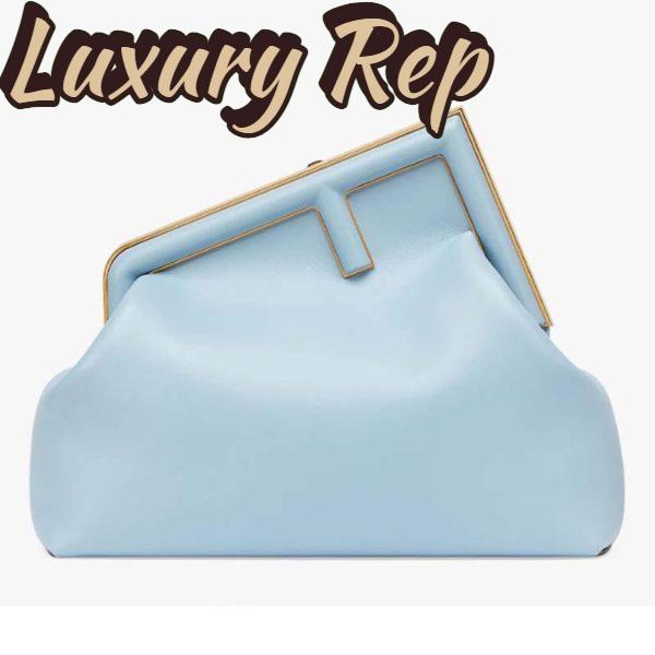Replica Fendi Women First Medium Light Blue Leather Bag