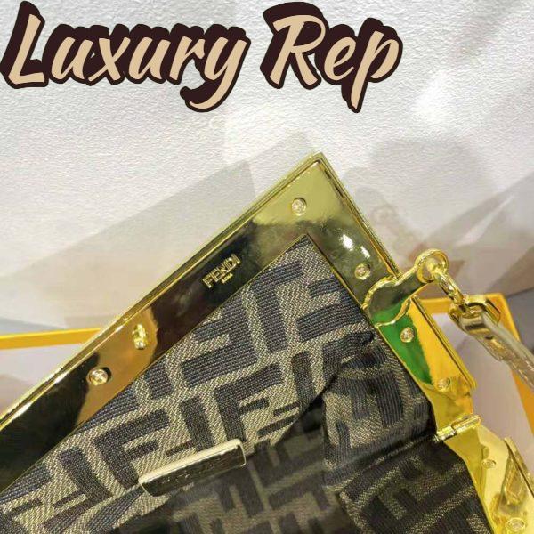 Replica Fendi Women First Small Silver Laminated Leather Bag 11