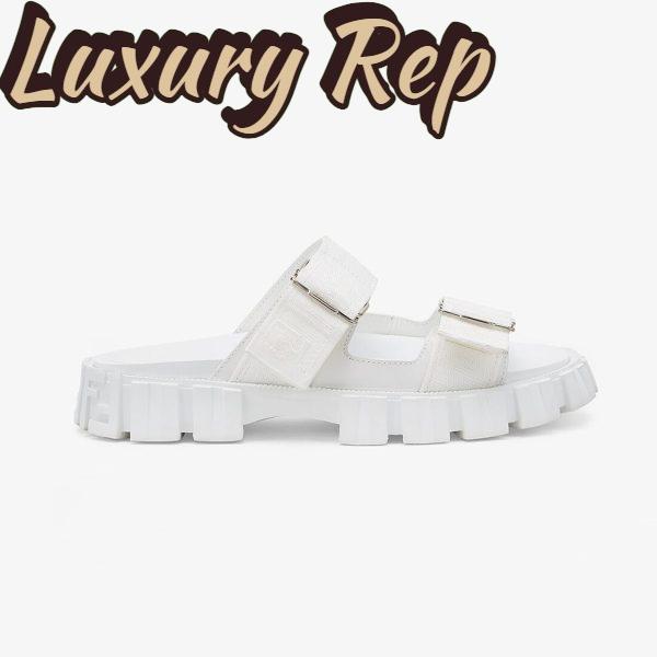 Replica Fendi Women Sandals White Fabric Sandals