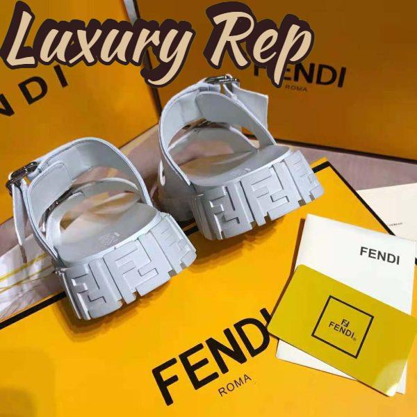Replica Fendi Women Sandals White Fabric Sandals 10