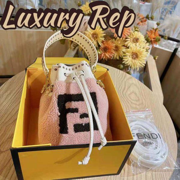 Replica Fendi Women Mon Tresor Pink Sheepskin Mini-Bag 3