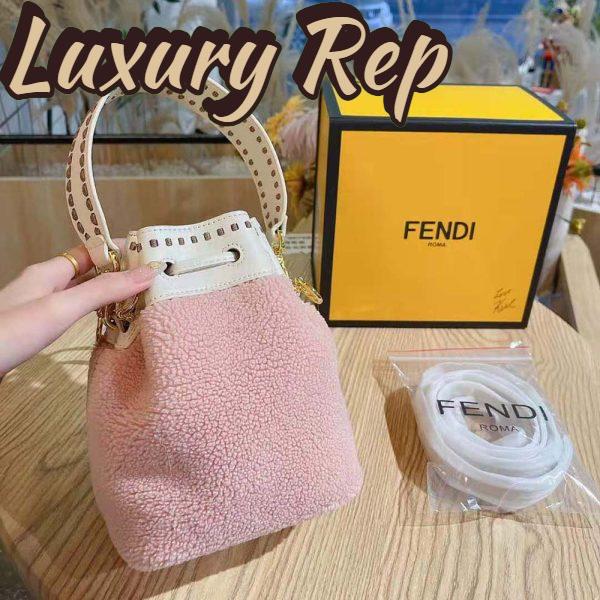 Replica Fendi Women Mon Tresor Pink Sheepskin Mini-Bag 6