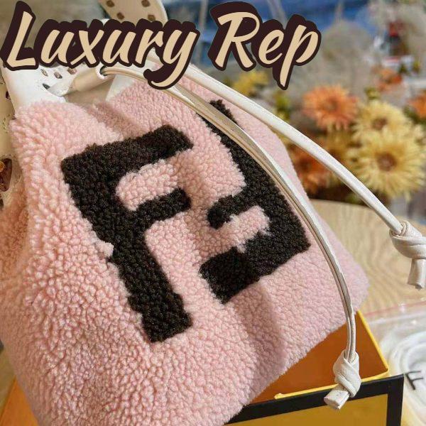 Replica Fendi Women Mon Tresor Pink Sheepskin Mini-Bag 10