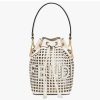 Replica Fendi Women Mon Tresor Silver Laminated Leather Mini Bag 12