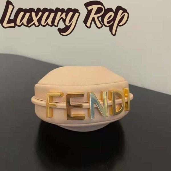 Replica Fendi Women Nano Fendigraphy Pink Leather Charm 6