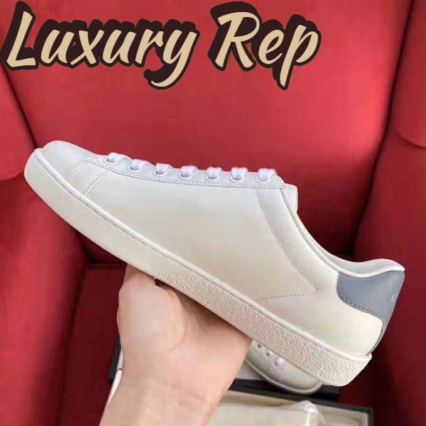 Replica Gucci GG Unisex Ace Sneaker Perforated Interlocking G White Leather 11