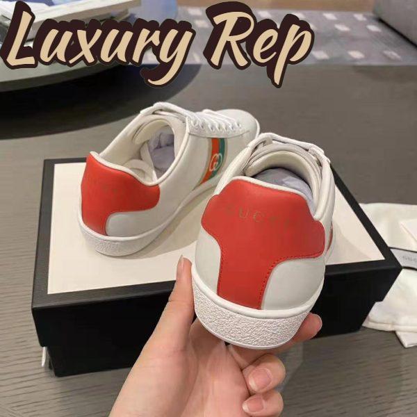 Replica Gucci GG Unisex Ace Sneaker with Interlocking G House Web White Leather 9