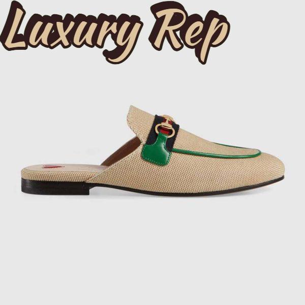 Replica Gucci Online Exclusive Women’s Princetown Canvas Slipper 1cm Heel-Sandy