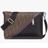 Replica Fendi Unisex Belt Bag White Canvas Belt Bag Adjustable Belt 19