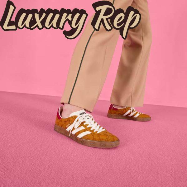 Replica Gucci Unisex Adidas x Gucci Gazelle Sneaker Beige Brown Original GG Canvas 11