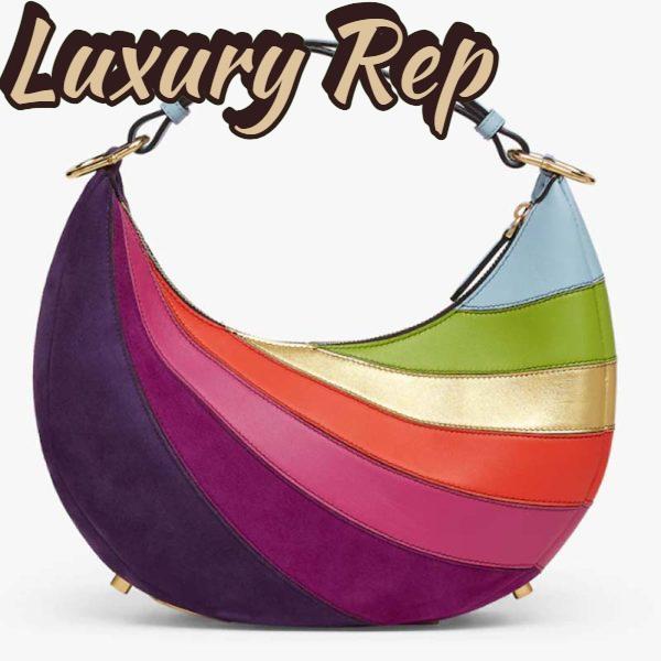 Replica Fendi Women FF Fendigraphy Small Leather Bag Multicolor Inlay