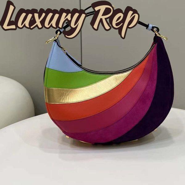 Replica Fendi Women FF Fendigraphy Small Leather Bag Multicolor Inlay 3