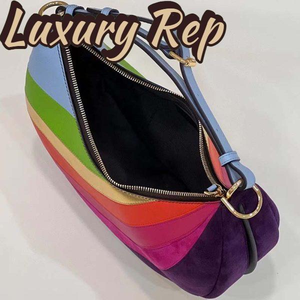 Replica Fendi Women FF Fendigraphy Small Leather Bag Multicolor Inlay 5