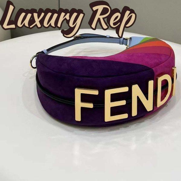 Replica Fendi Women FF Fendigraphy Small Leather Bag Multicolor Inlay 6