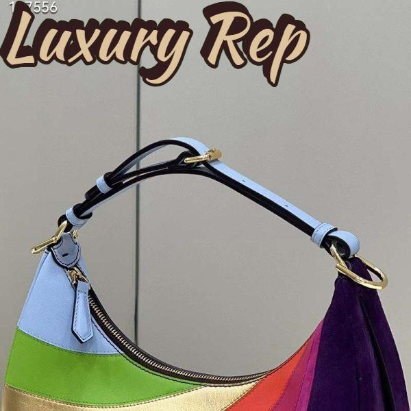 Replica Fendi Women FF Fendigraphy Small Leather Bag Multicolor Inlay 8