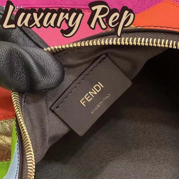 Replica Fendi Women FF Fendigraphy Small Leather Bag Multicolor Inlay 11