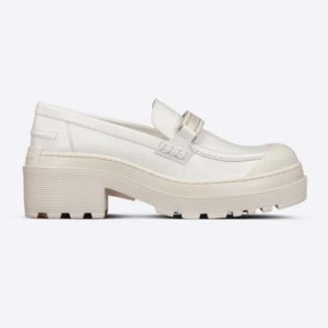 Replica Dior Women CD Shoes Dior Code Loafer White Brushed Calfskin 2