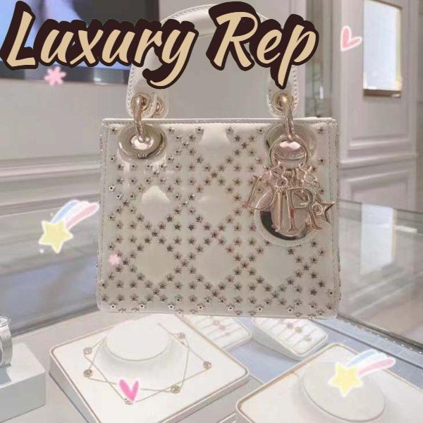 Replica Dior Women Small Lady Dior My ABCDior Bag Latte Lucky Star Cannage Lambskin 3