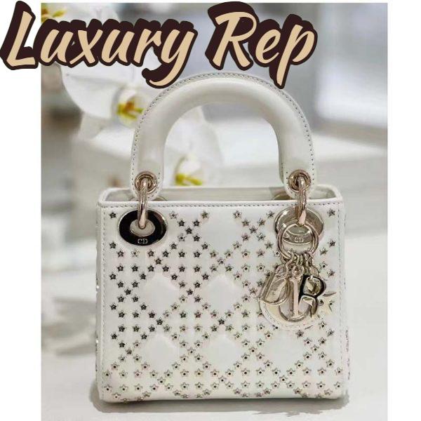 Replica Dior Women Small Lady Dior My ABCDior Bag Latte Lucky Star Cannage Lambskin 6