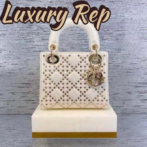 Replica Dior Women Small Lady Dior My ABCDior Bag Latte Lucky Star Cannage Lambskin 9