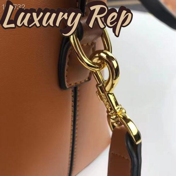 Replica Fendi FF Women By The Way Medium Light Brown Leather Elaphe Boston Bag 9