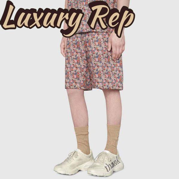 Replica Gucci GG Men’s Think Thank Print Rhyton Sneaker Ivory Leather 7