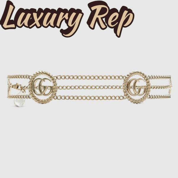 Replica Gucci GG Women Chain Belt with Torchon Double G 1.5 cm Width