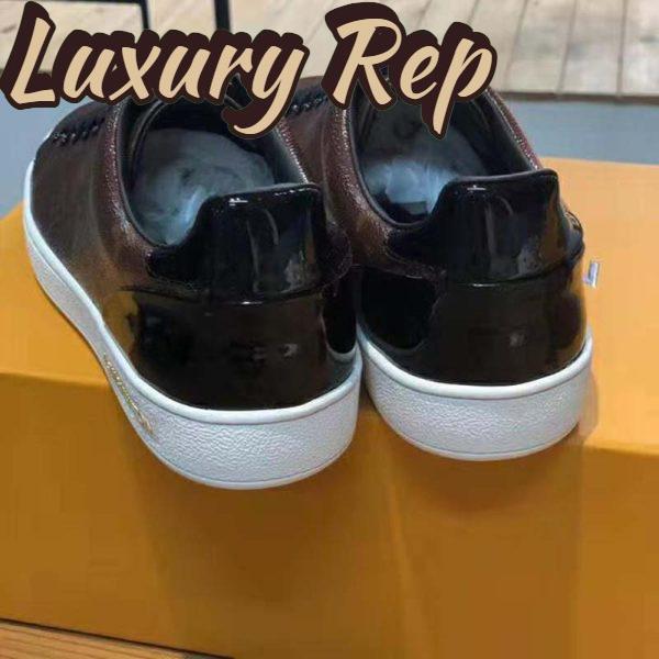 Replica Louis Vuitton LV Women Frontrow Sneaker in Patent Monogram Canvas-Brown 6