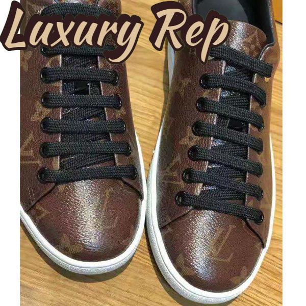 Replica Louis Vuitton LV Women Frontrow Sneaker in Patent Monogram Canvas-Brown 8