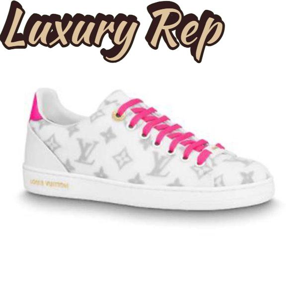 Replica Louis Vuitton LV Women LV Frontrow Sneaker in Monogram-Print Textile-Pink