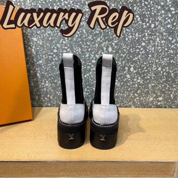 Replica Louis Vuitton Women LV Ruby Flat Ranger Boot White Calf Leather Rubber Outsole 7