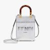 Replica Fendi Women Mini Sunshine Shopper Pale Pink Leather Mini Bag 12