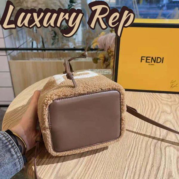 Replica Fendi Women Mon Tresor Mini-Bag in Brown Sheepskin 8