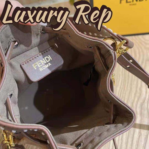 Replica Fendi Women Mon Tresor Mini-Bag in Brown Sheepskin 10