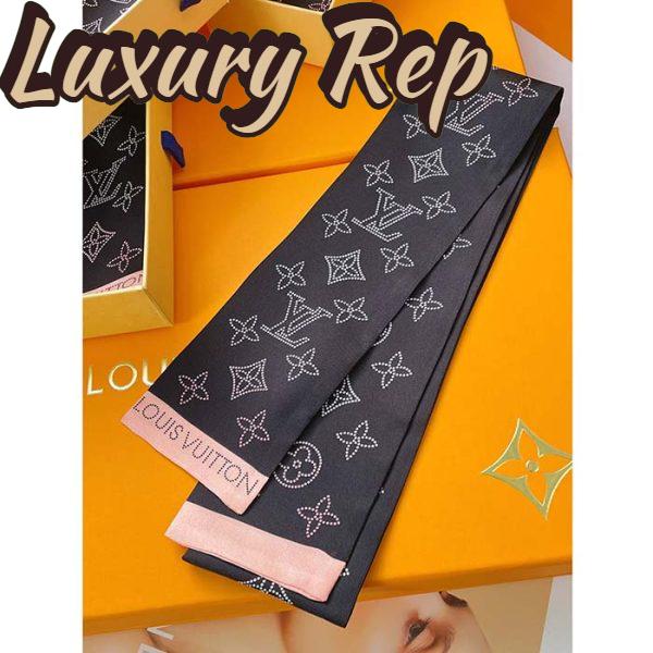 Replica Louis Vuitton Women LV Mahina Flight Mode Classic Bandeau Black Silk Inkjet Monogram 3