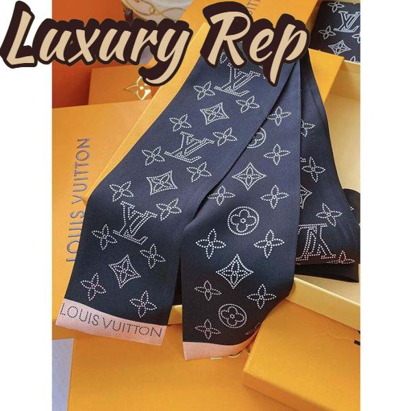 Replica Louis Vuitton Women LV Mahina Flight Mode Classic Bandeau Black Silk Inkjet Monogram 6