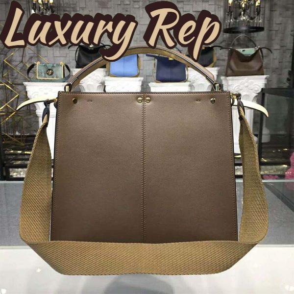 Replica Fendi Women Peekaboo X-Lite Regular Leather Bag 5